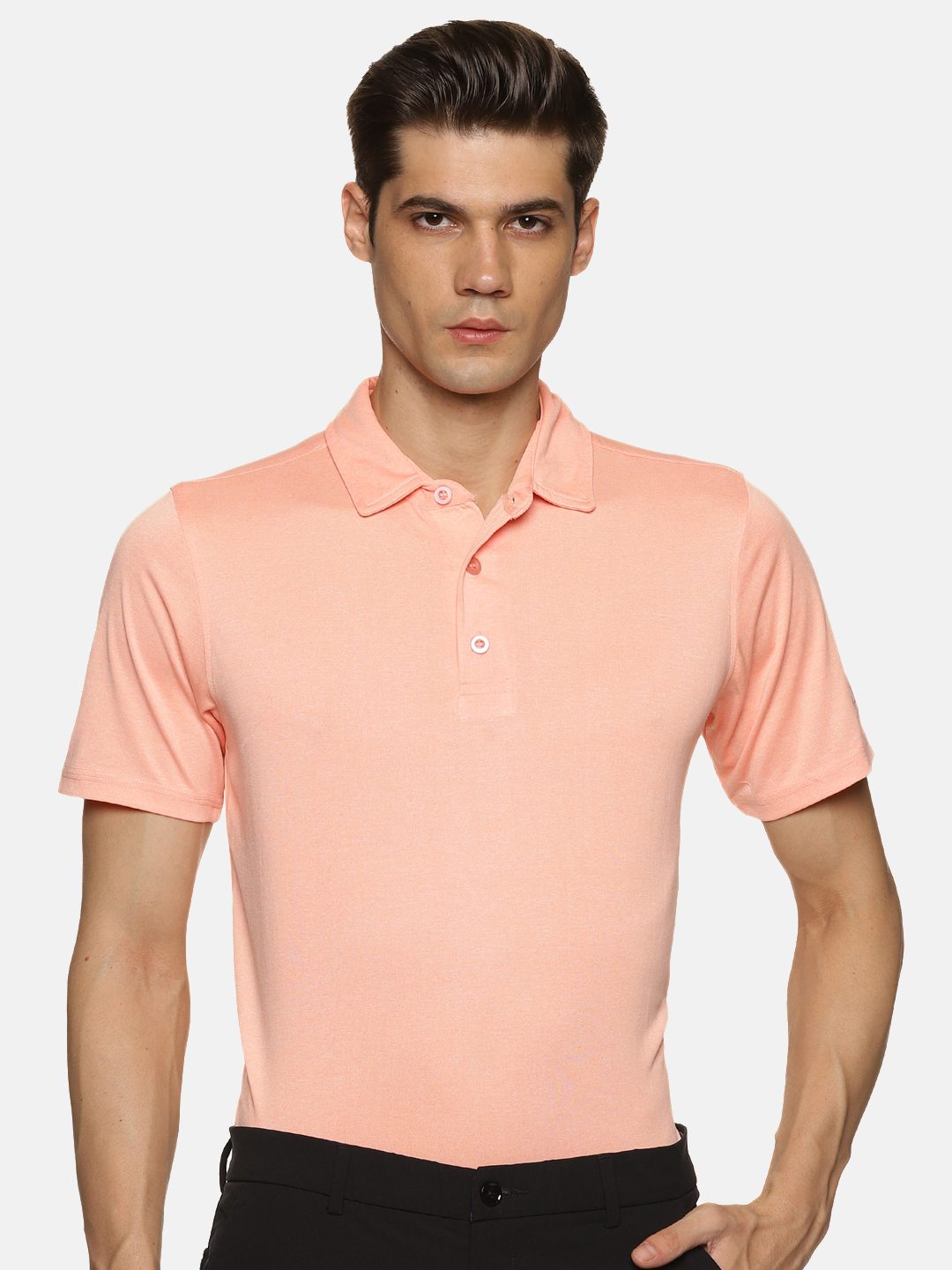Short Sleeve Mens Pink Golf Polo Shirts Men's Golf Cotton And