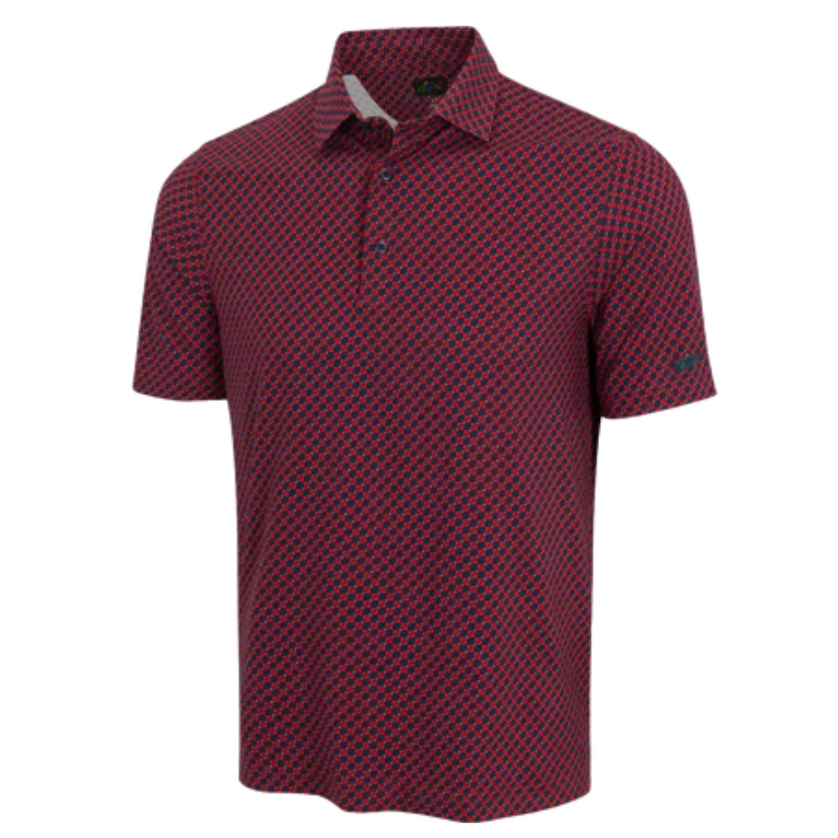 Greg Norman Men's X-lite Checkered Golf Polo Tshirt (US Size)