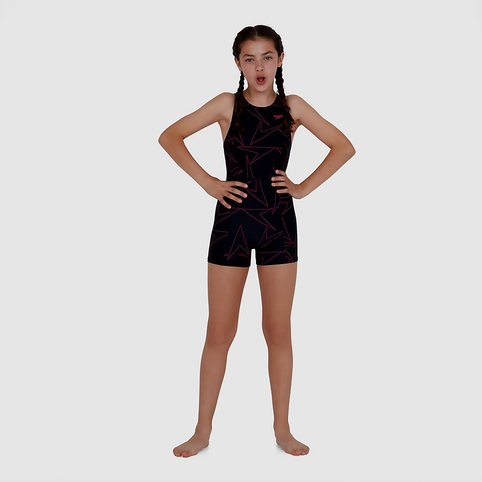 Speedo Girl's Boomstar Legsuit - Black