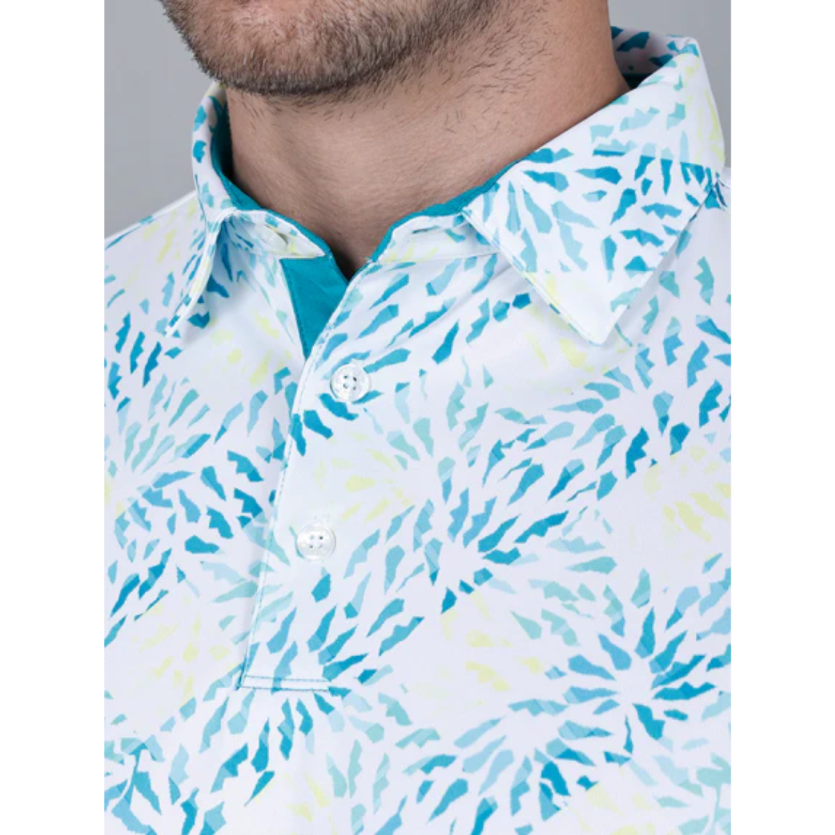 Sidus Men's Blue Printed Golf Polo T shirt (Indian Size)