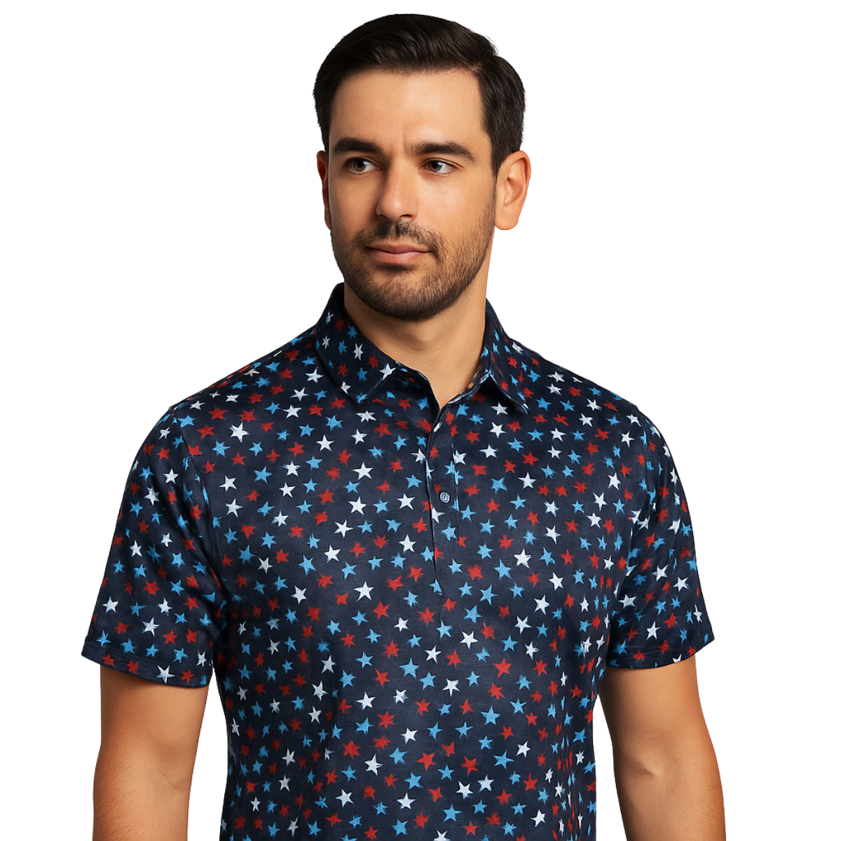 Sligo Men's Star-Spangled Polo T-shirt (Indian Size)