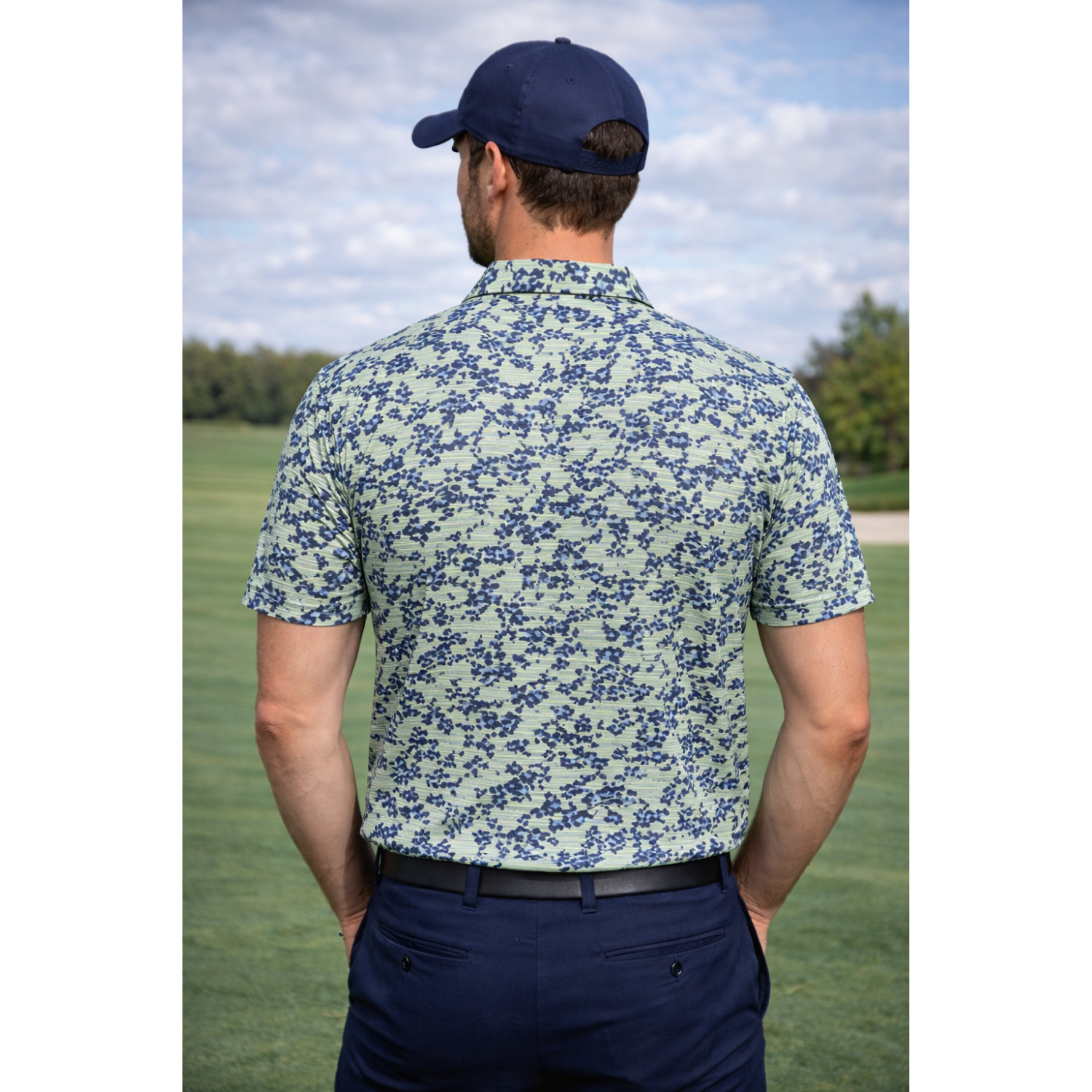 Jack Nicklaus Men’s Floral Camo Performance Golf Polo
