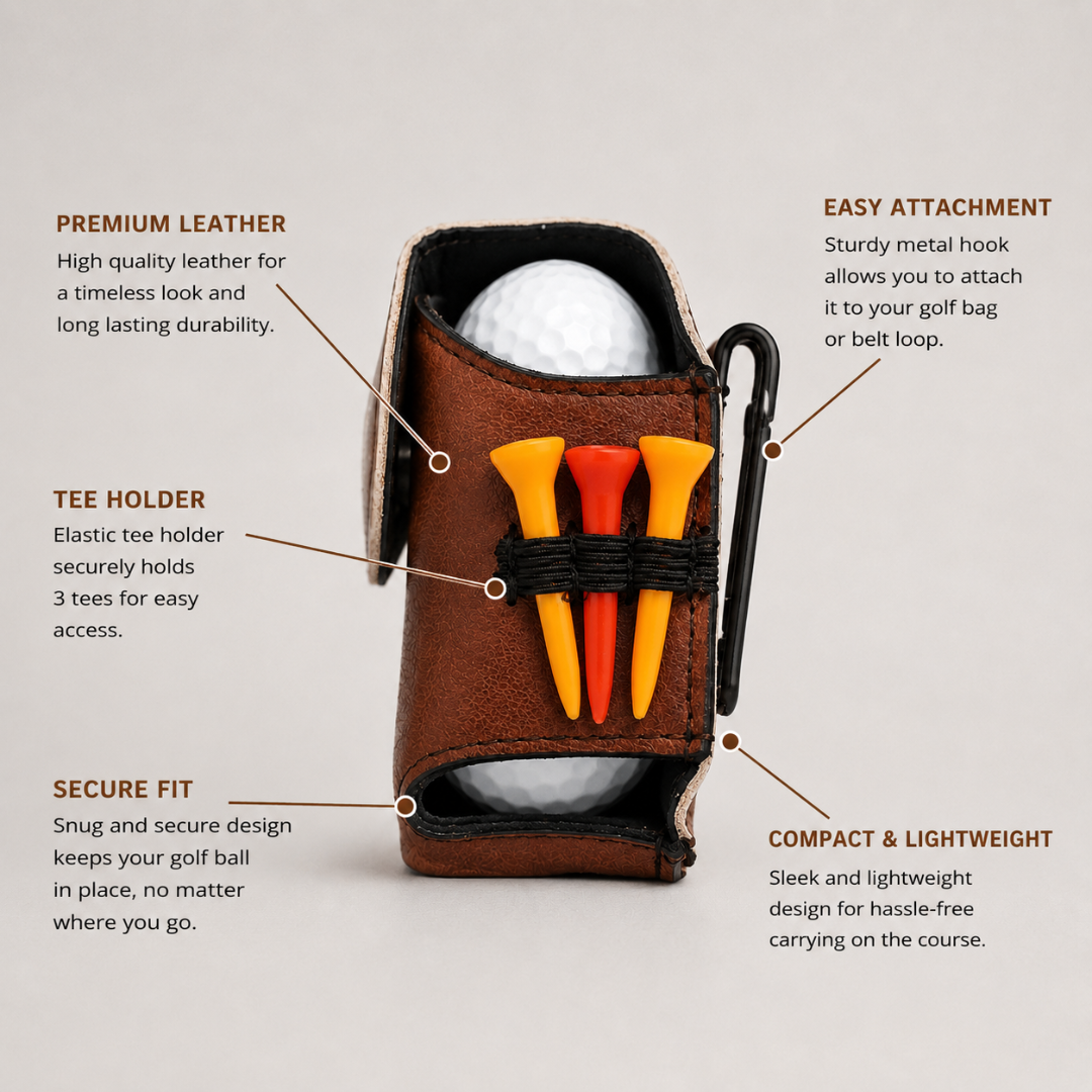 GolfBasic Leather Ball Pouch 2.0