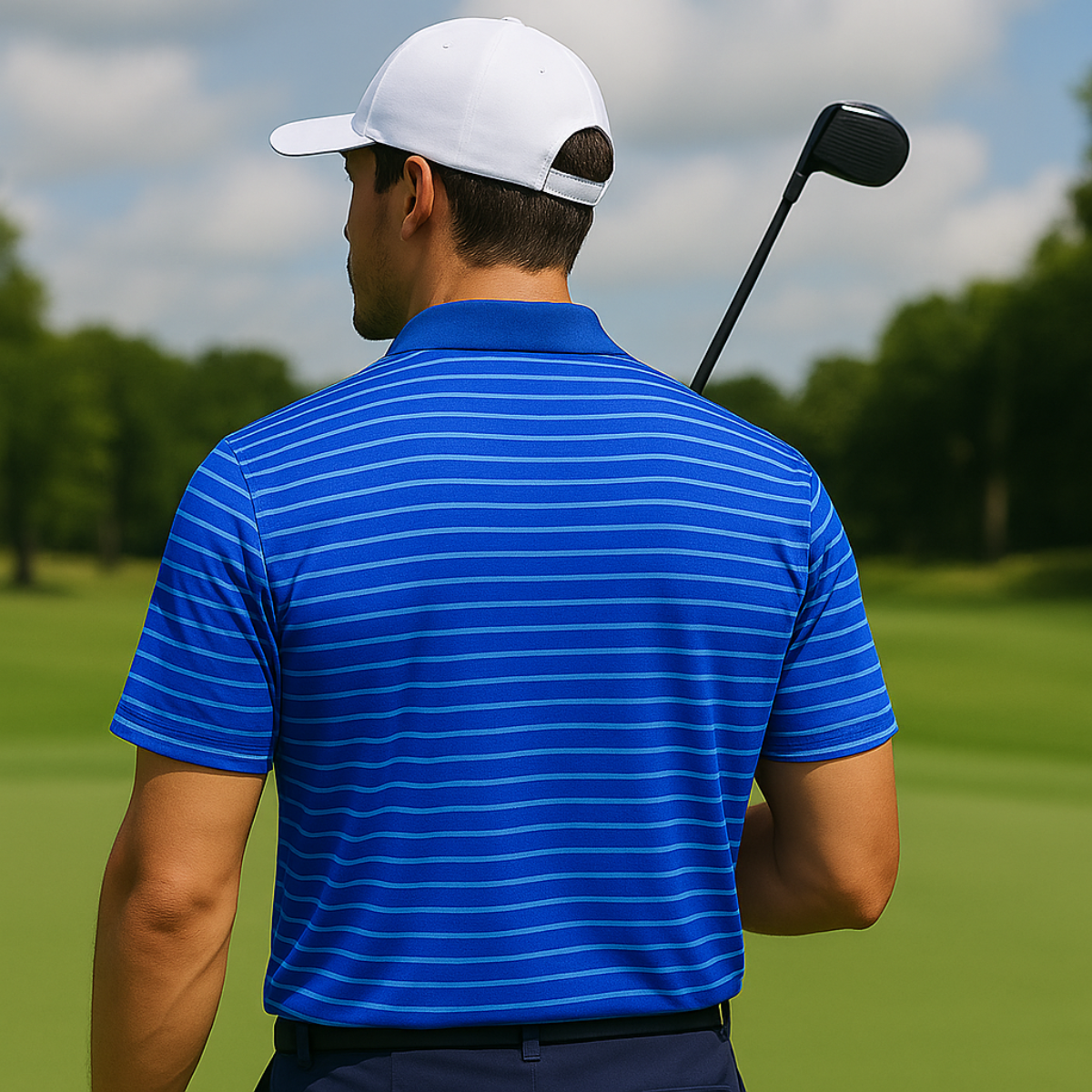 Clubhouse Men's Performance Striper Polo T-shirt