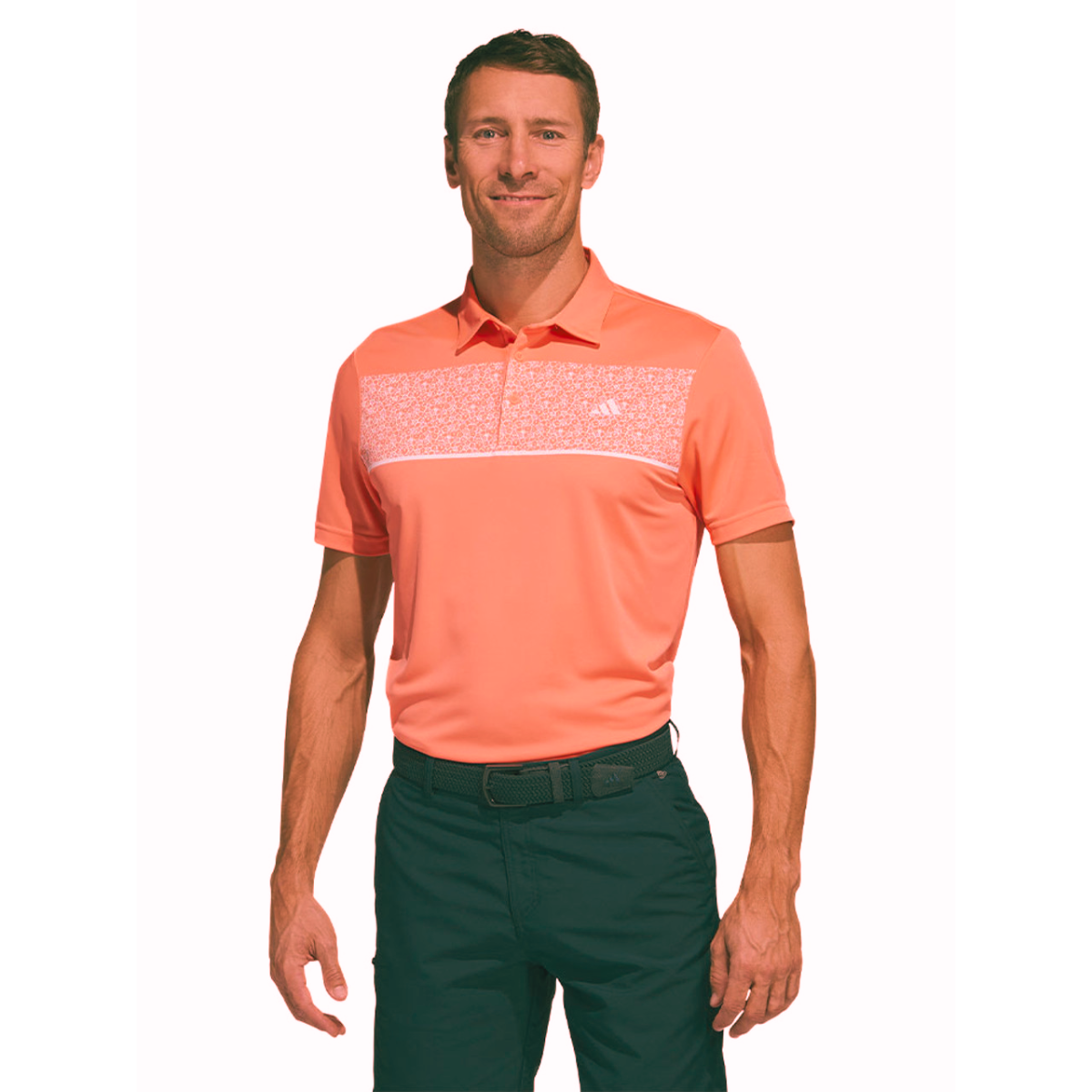 Adidas Men’s Chest Print Polo T-Shirt -(US Size)