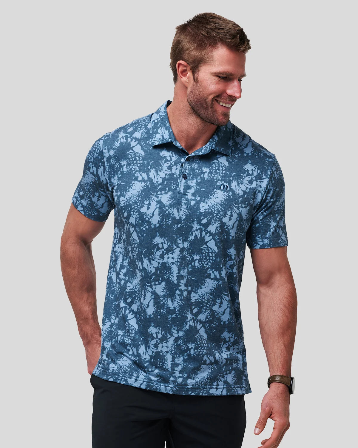 Travis Mathew Featherweight Please men's golf polo front view