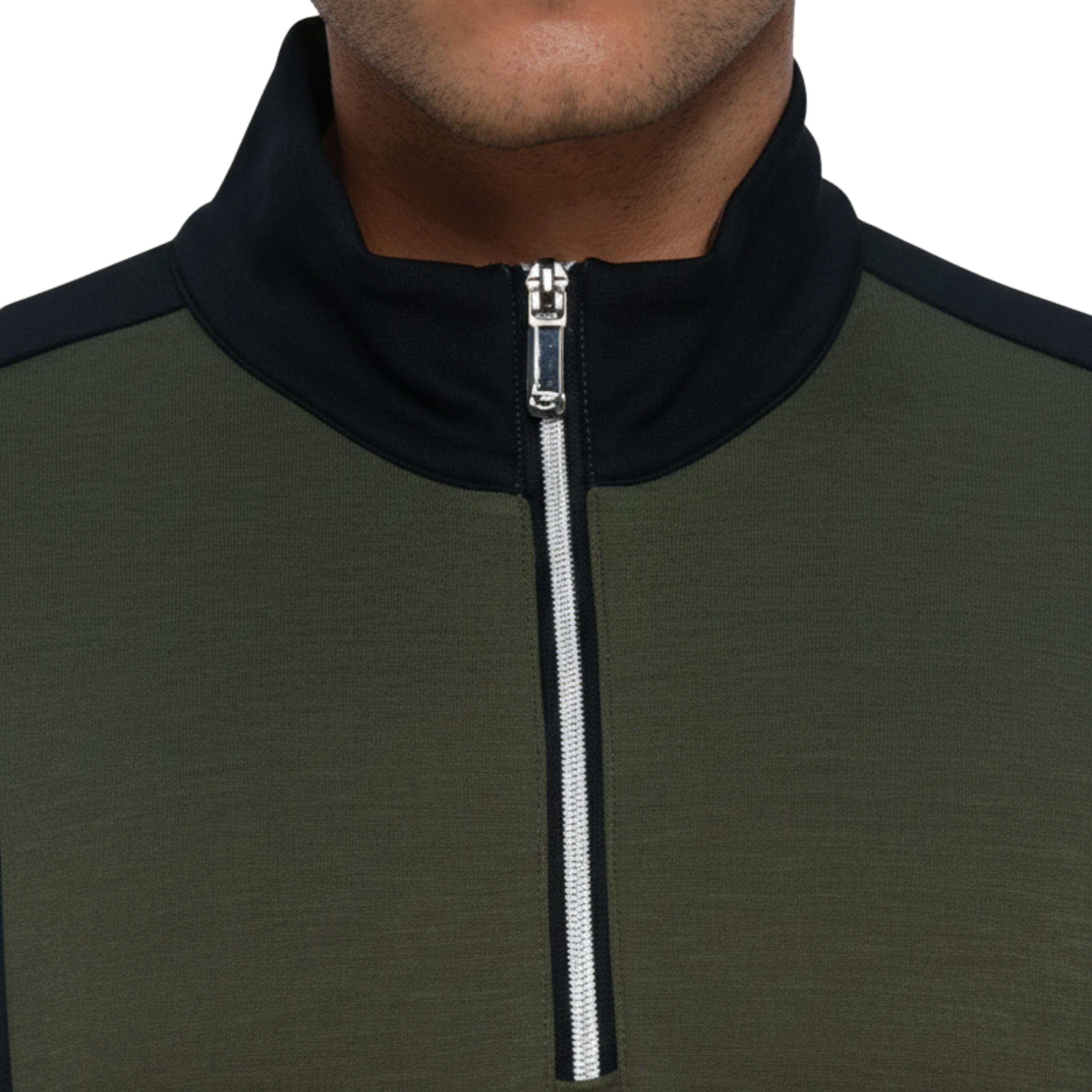 Jack Nicklaus Men’s Color Block 1/4 Zip Performance Golf Polo Long Sleeve T-Shirt