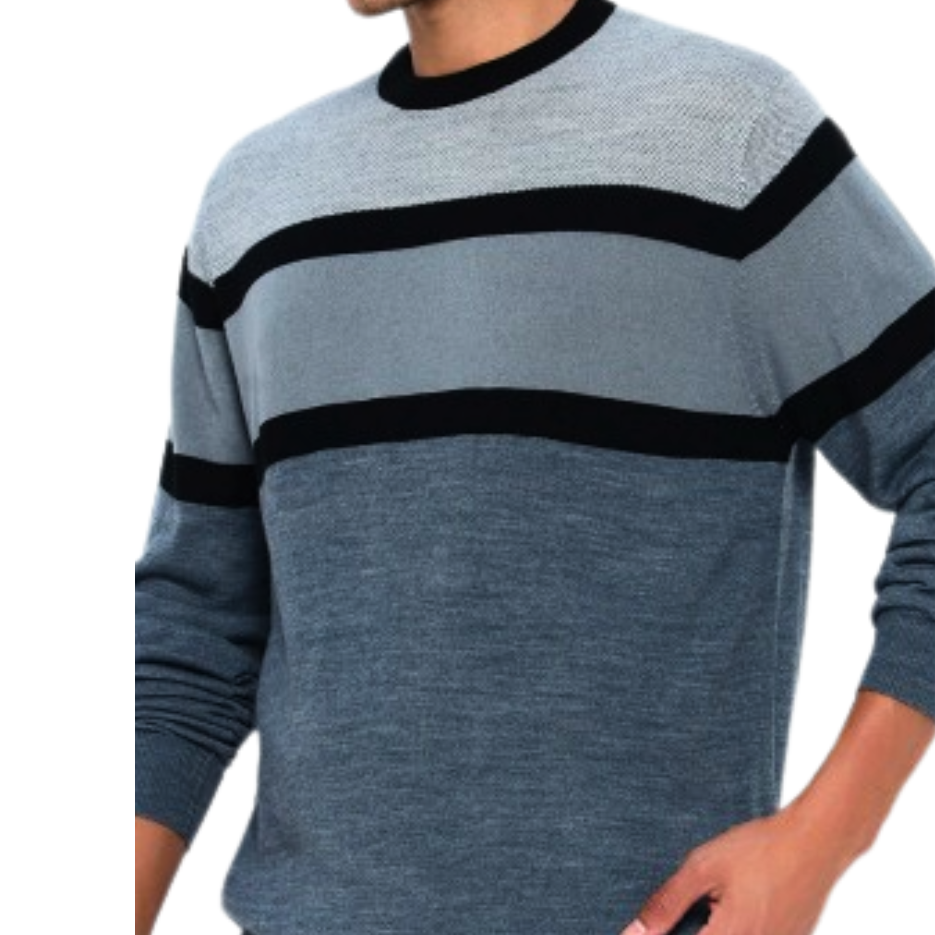 Jack Nicklaus Men’s Birdseye Stripe Merino Blend Sweater