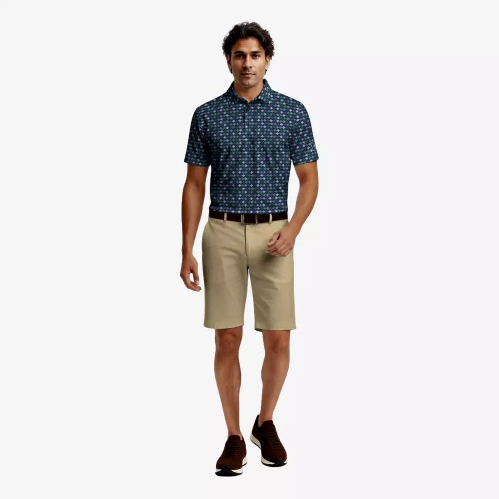 PGA Tour All Over Novelty Printed Men's Golf Polo T-Shirt