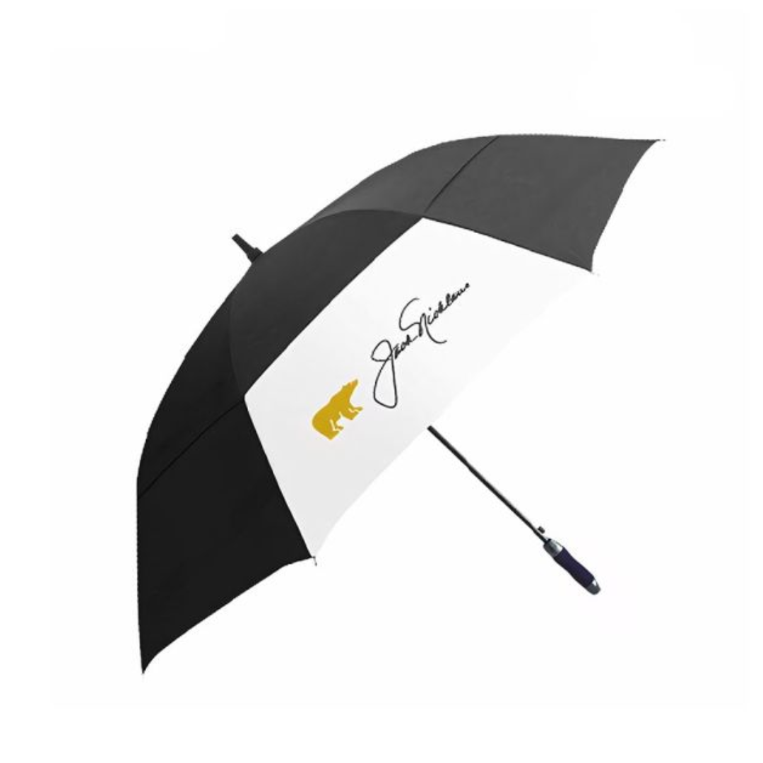 Jack Nicklaus 64'' Double Canopy Golf Umbrella - Black/White