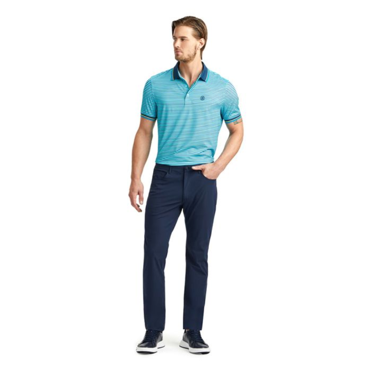 G/FORE Men’s Skull & Tees 3D Golf polo T-Shirt - Storm