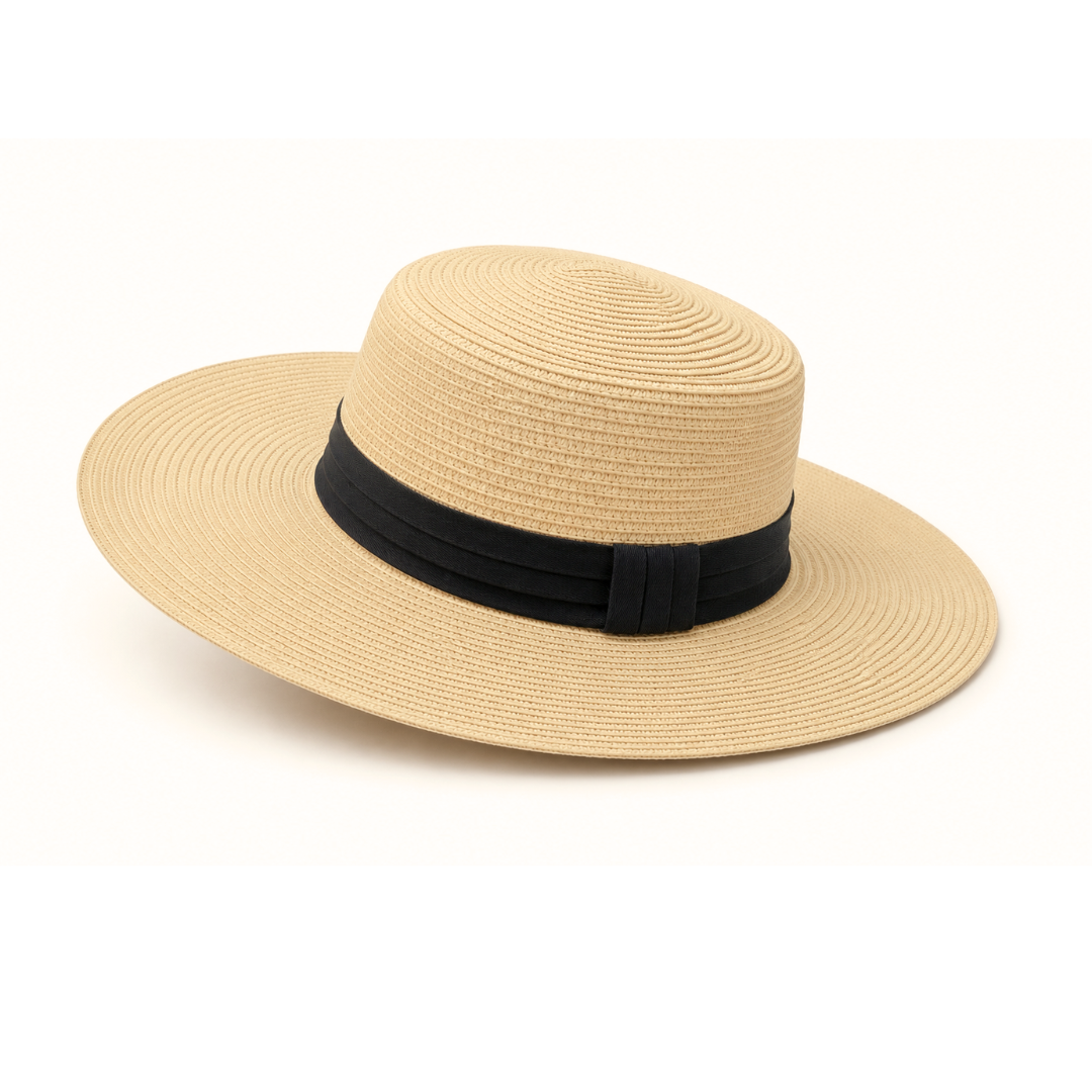 GolfBasic Wide Brim Ladies Straw Hat