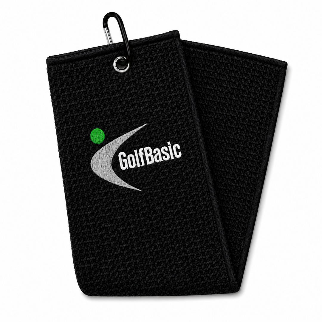 GolfBasic Microfibre Golf Towel with Carabiner