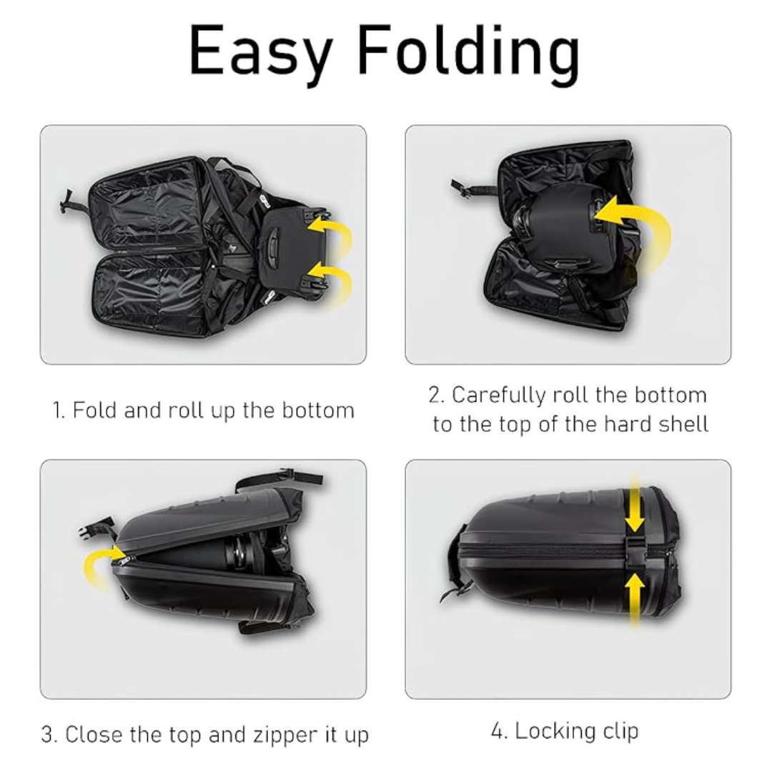 GolfBasic Foldable Hard-Shell Golf Travel Cover with Wheels