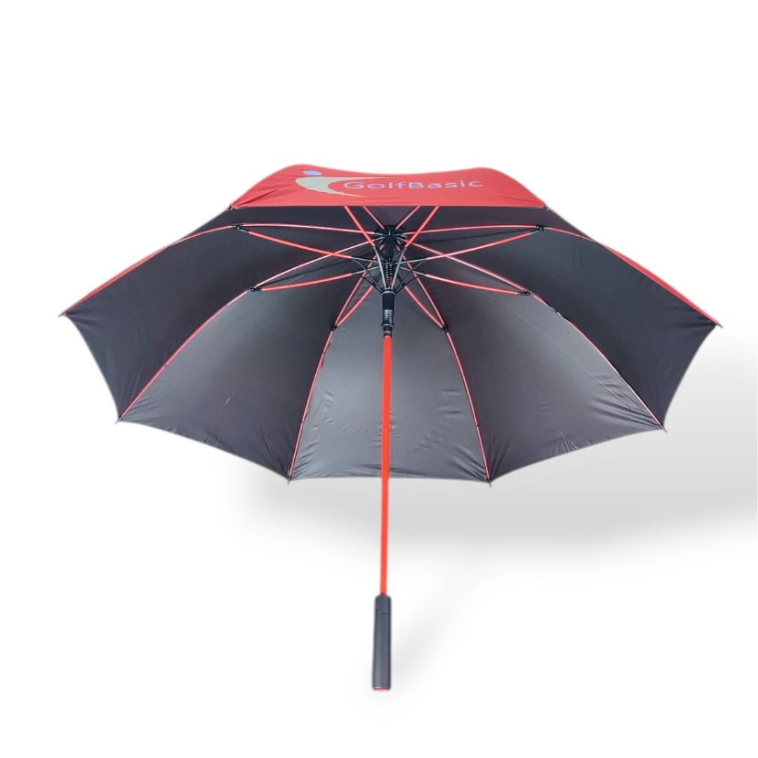 GolfBasic 60'' EP Coated Double Canopy Golf Umbrella (Red/White/Blue)