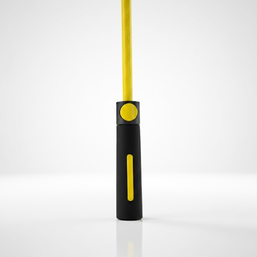 GolfBasic 60'' Double Canopy Umbrella (Yellow/Black) - Asian Sports