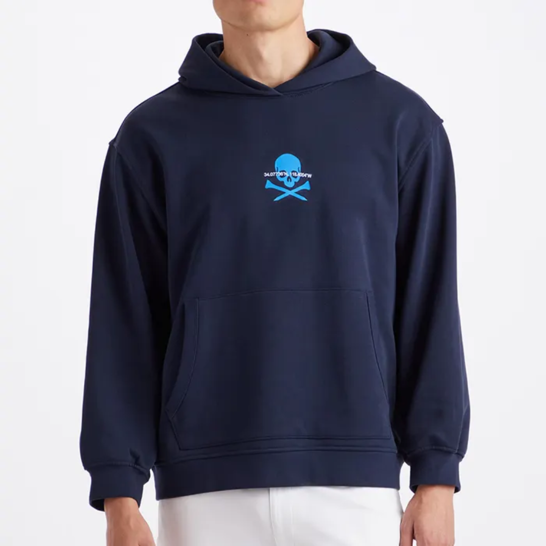 G/FORE Coordinates Oversized French Terry Golf Unisex Hoodie - Twilight