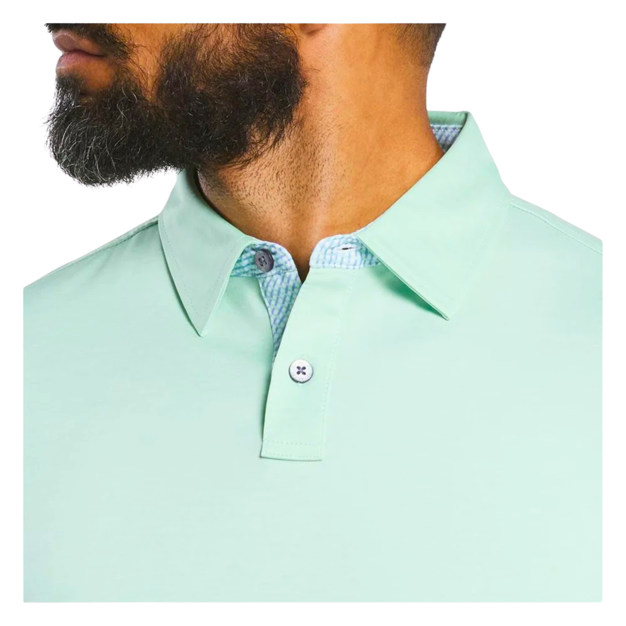 FootJoy Men's Heather Lattice Trim Print Golf Polo T-Shirt