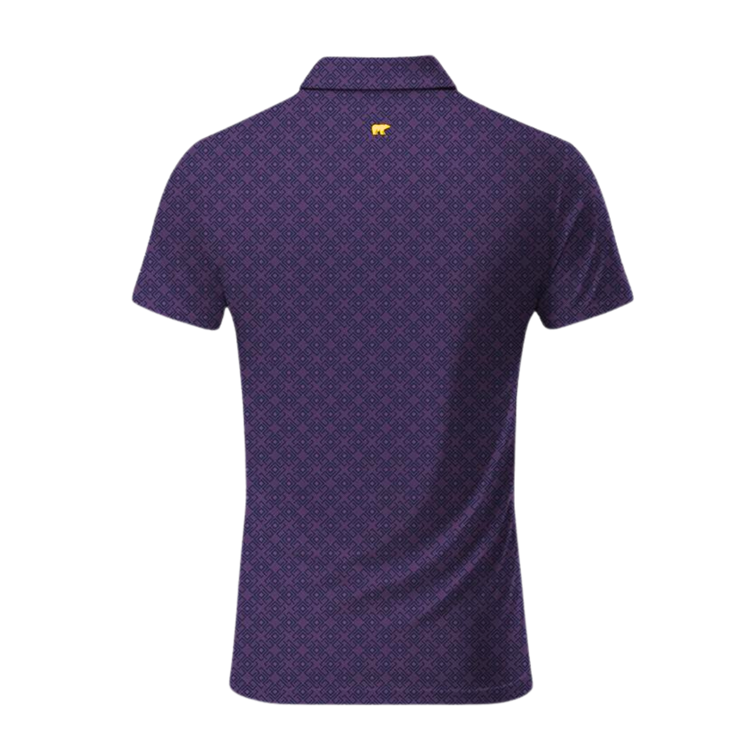 Jack Nicklaus Men’s Purple Geometric Diamond Pattern Golf Polo T-Shirt