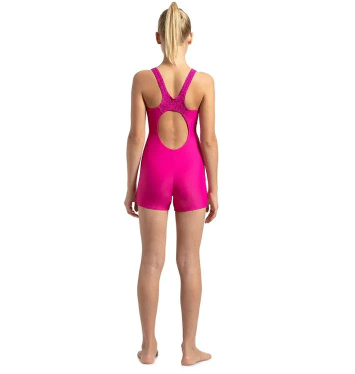 Speedo Girl's Boomstar Splice Legsuit - Black/Pink