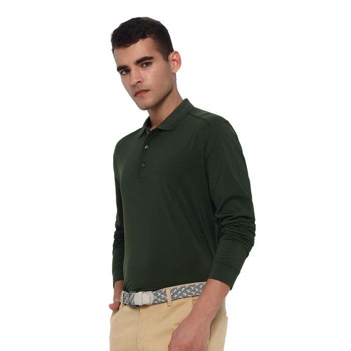 Jack Nicklaus Men’s Euro Detail Performance Long Sleeve Golf T-Shirt