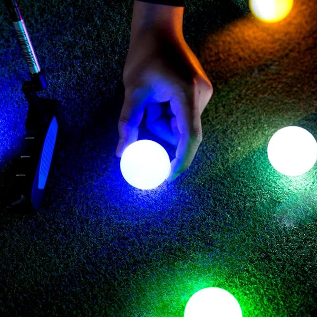 GolfBasic LED Multicolor Light Up Golf Balls (Pack of 3)