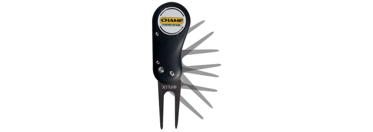 Champ Golf- Flix Divot Repair Tool with Removable Ball Marker