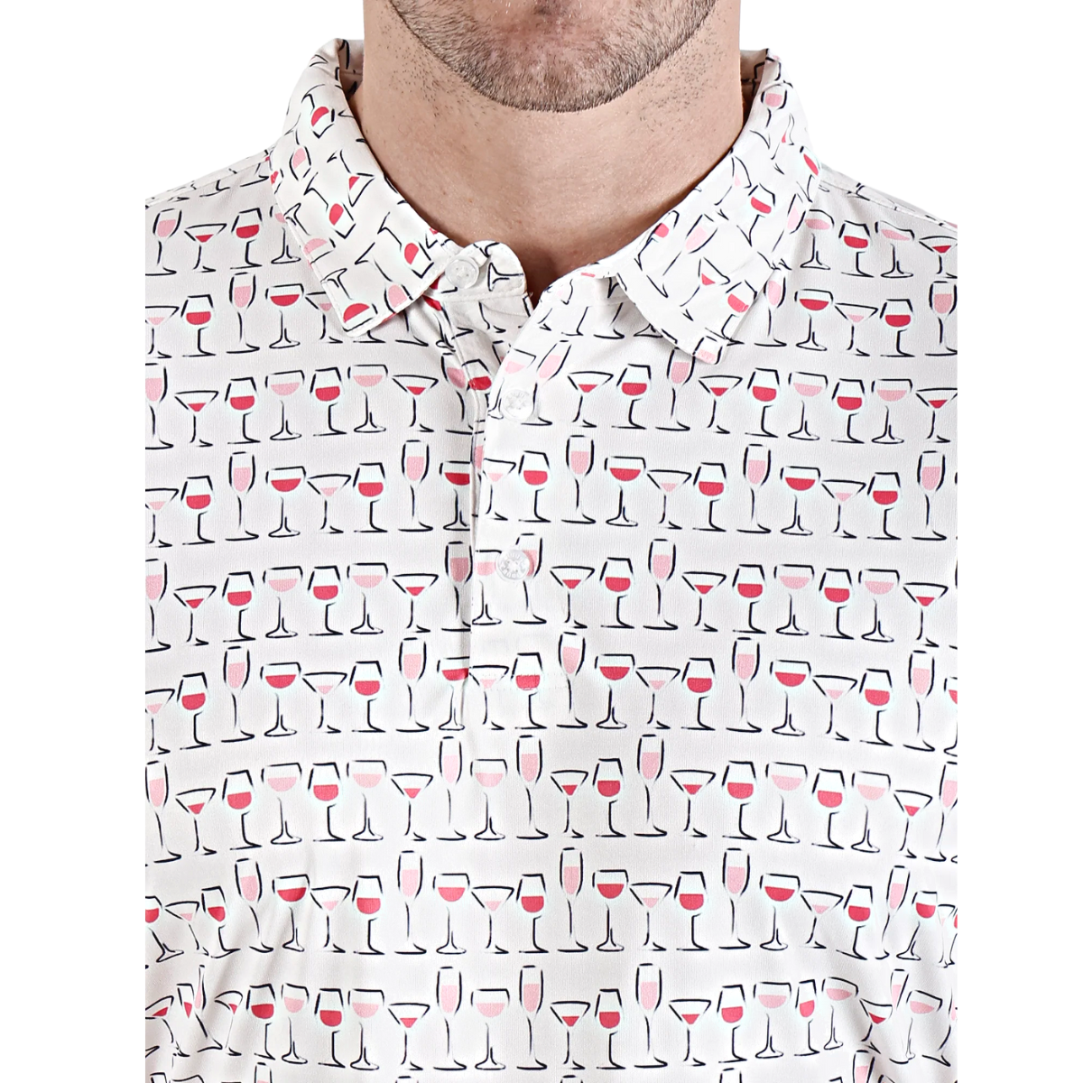 Sidus Men's White Printed Golf Polo T Shirt (Indian Size)