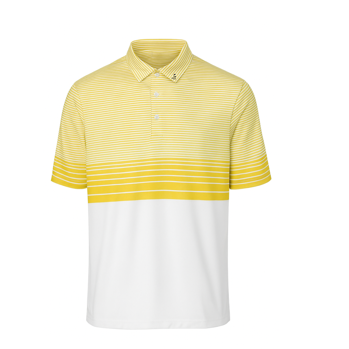 Firstcut Men's Golden Horizon Stripe Golf Polo T-Shirt (Indian Size)