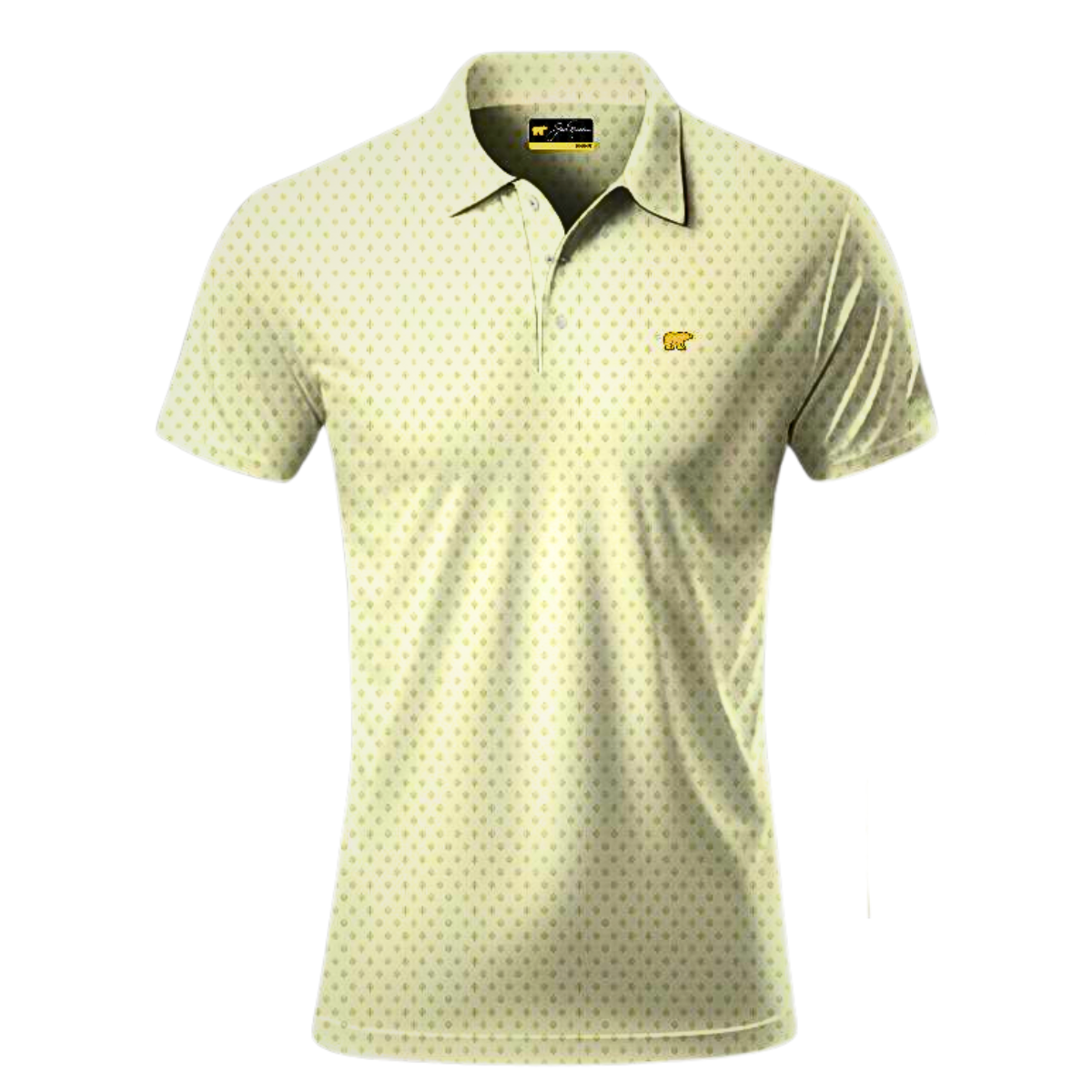 Jack Nicklaus Men's Green Leaf Pattern Golf Polo T-Shirt