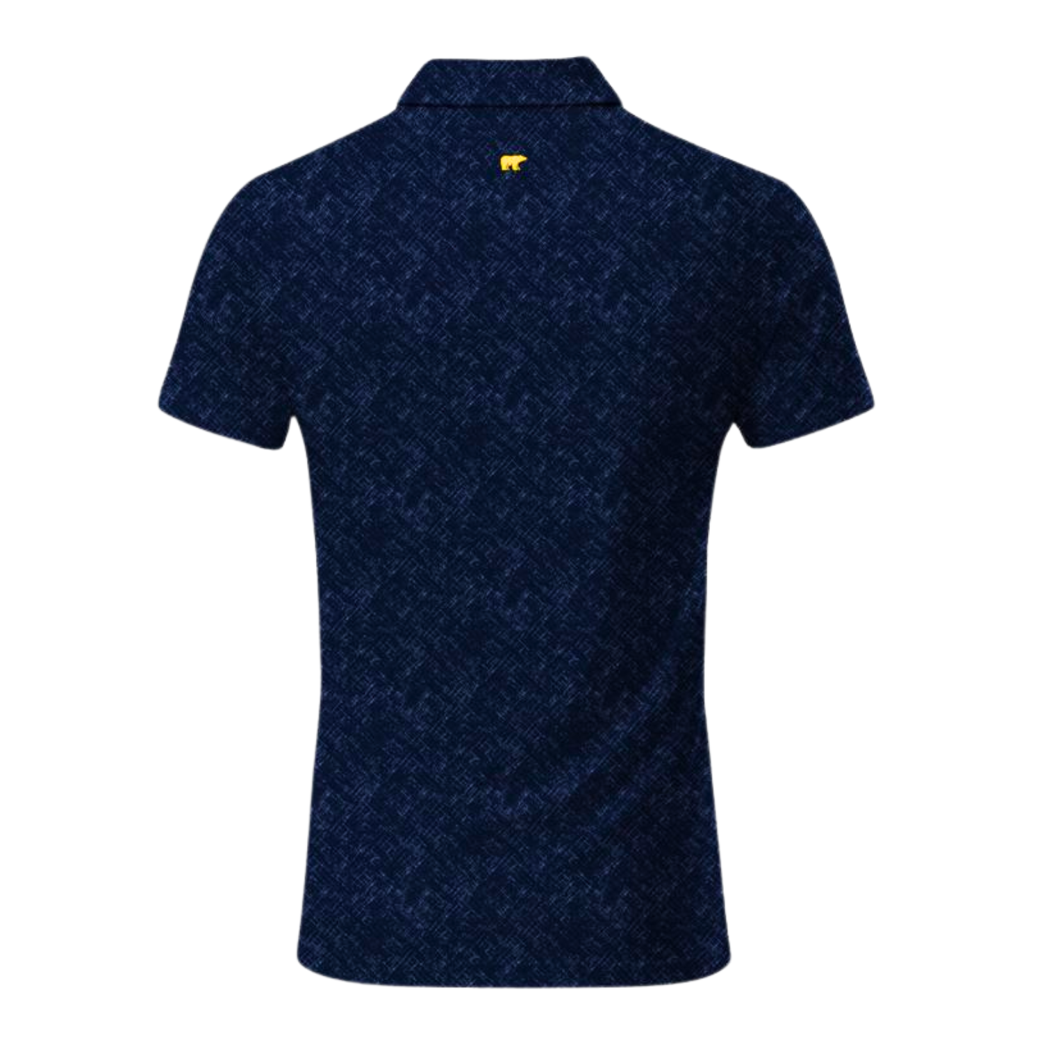 Jack Nicklaus Men’s Navy and Blue Textured Pattern Golf Polo T-Shirt