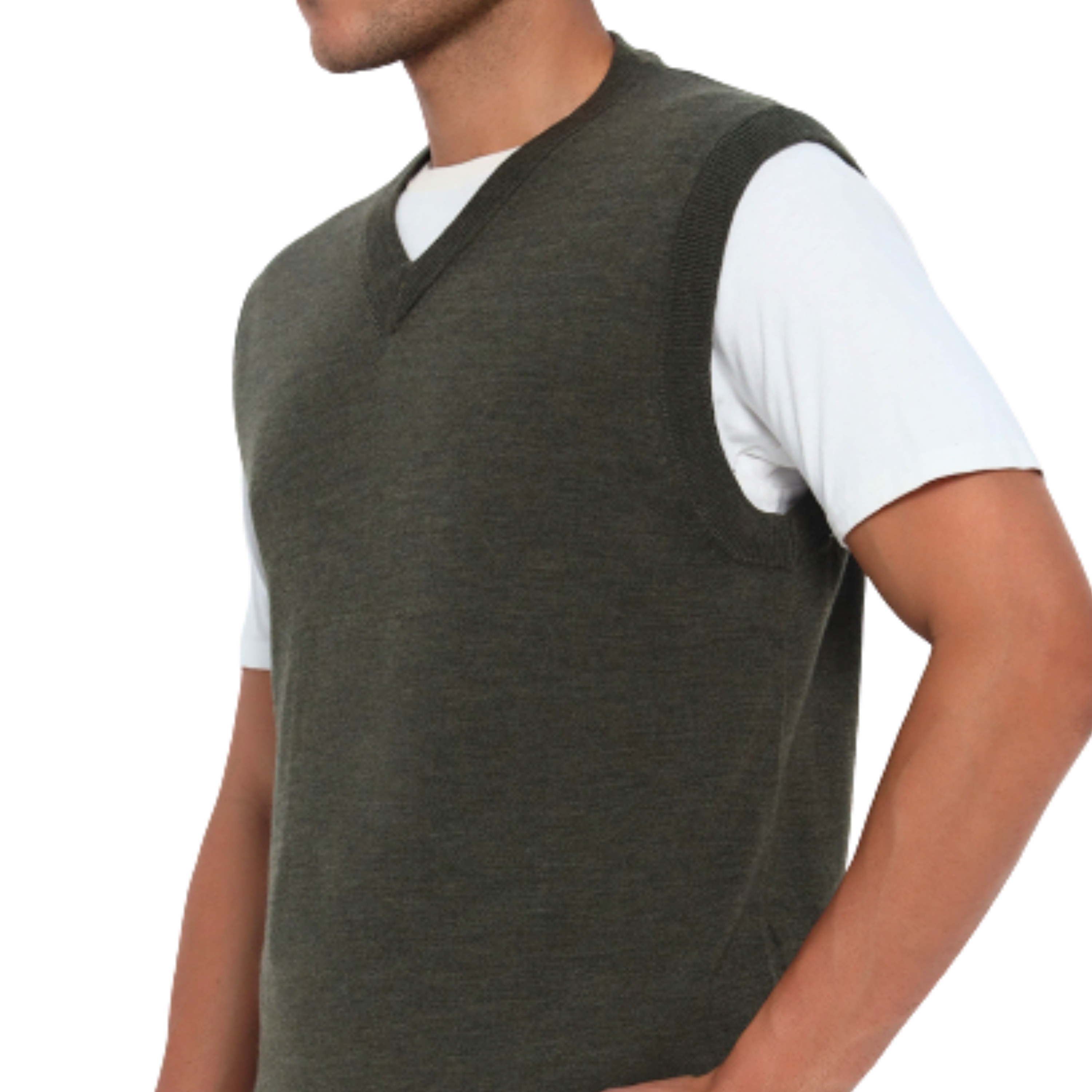 Jack Nicklaus Men’s Classic V-Neck Merino Wool Heather Sweater Vest