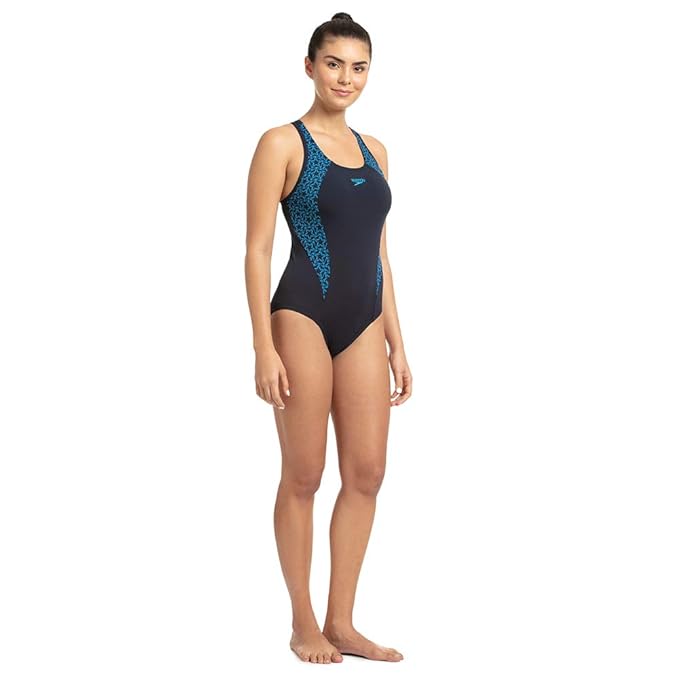 Speedo Womens Boomstar Splice Racer Back One Piece Swimwear