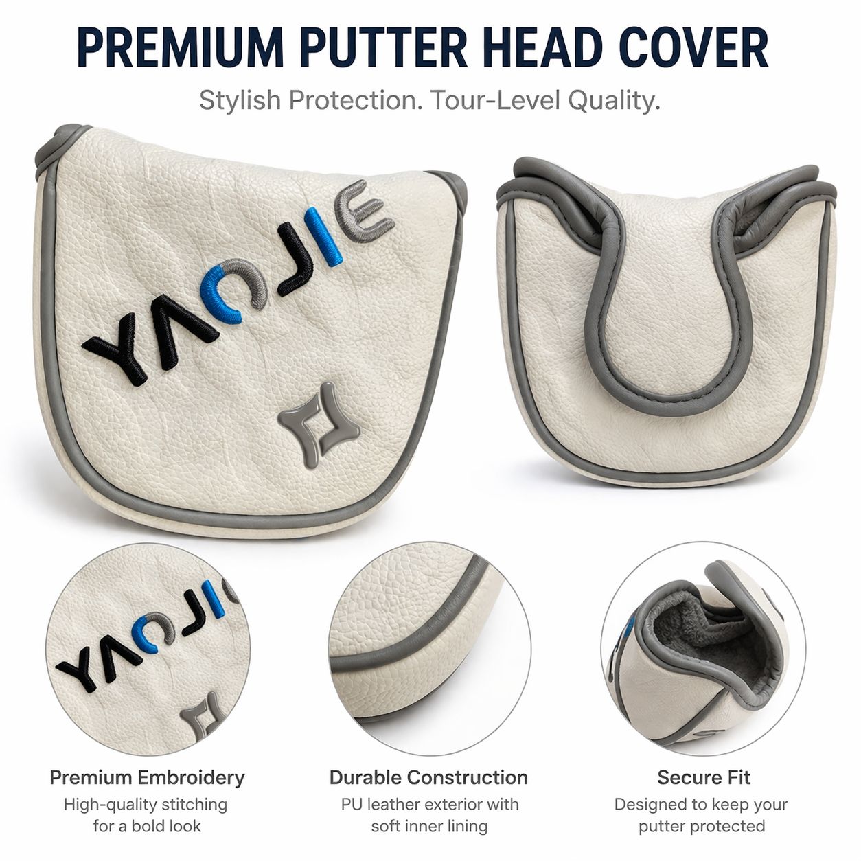 GolfBasic YAOJIE PU leather Mallet Putter Head Cover