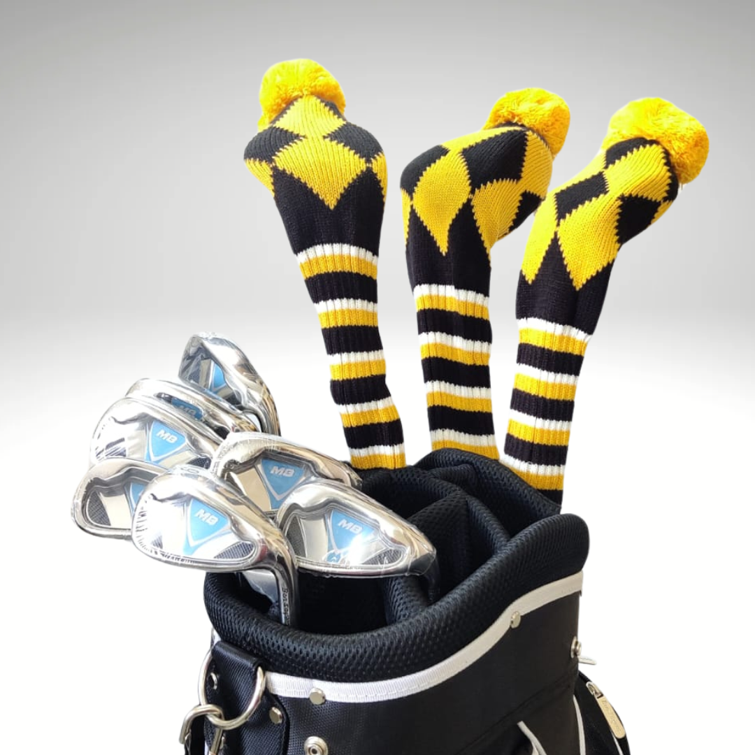 GolfBasic Knitted Head Covers (Set of 3 pcs)