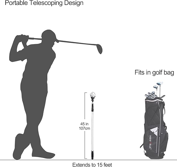 GolfBasic 15ft Telescopic for Water Golf Ball Picker