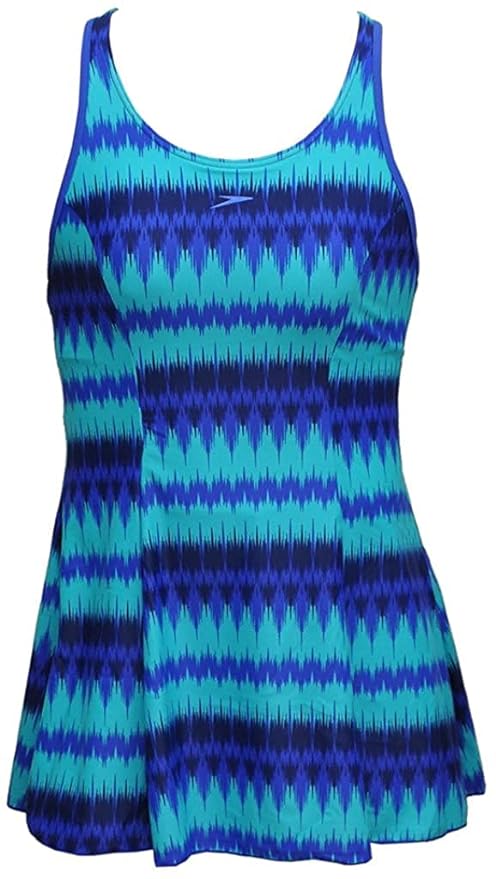 Speedo Female Swimwear All Over Print Racerback Swimdress with Boyleg