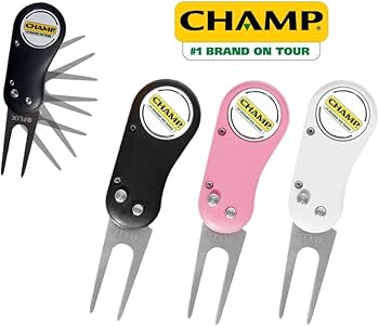 Champ Golf- Flix Divot Repair Tool with Removable Ball Marker