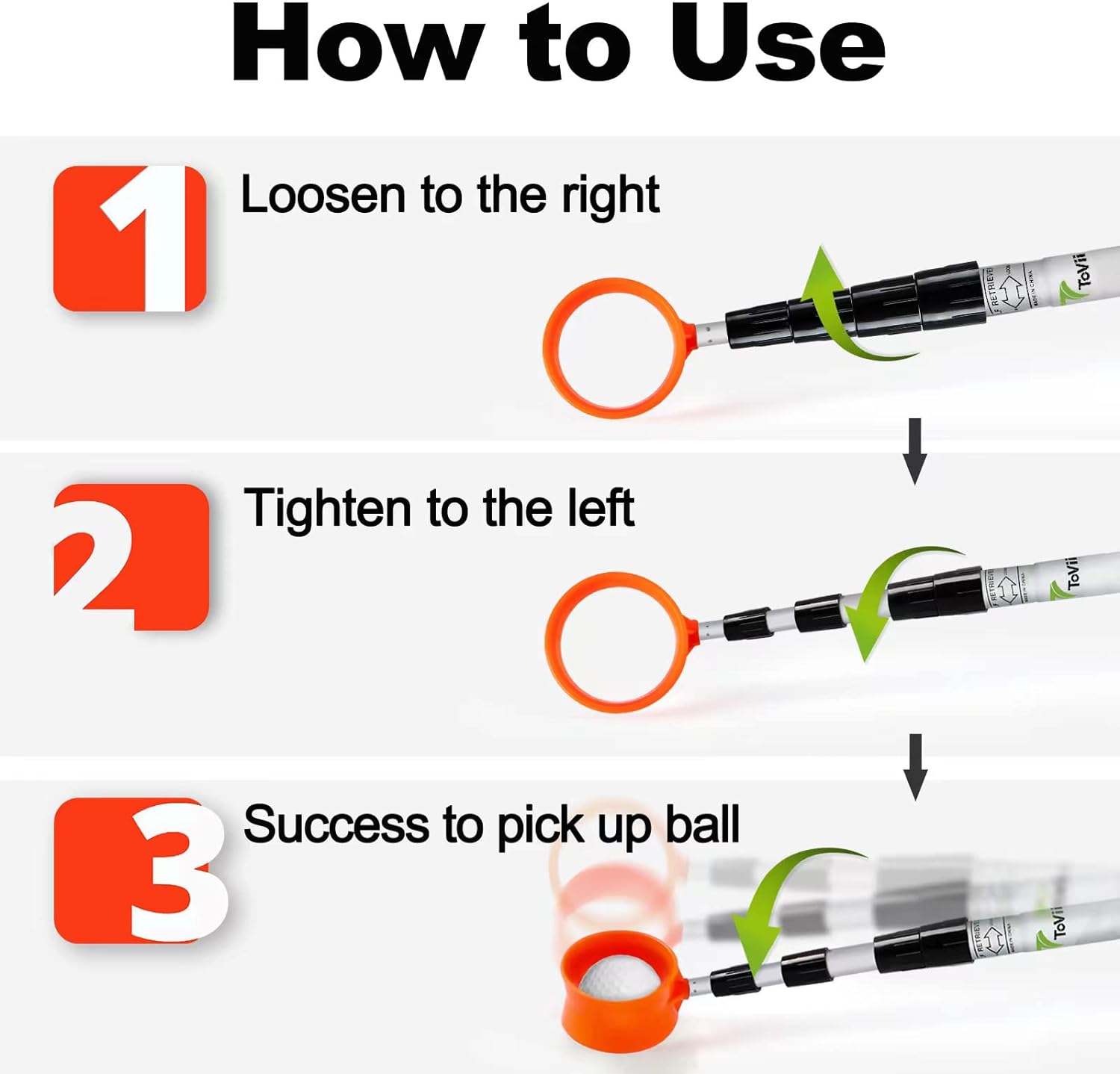 GolfBasic Telescopic 15ft Golf Ball Retriever