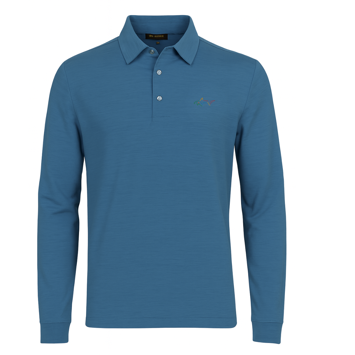 Greg Norman Heathered Long Sleeve Polo T-Shirt (US Size)