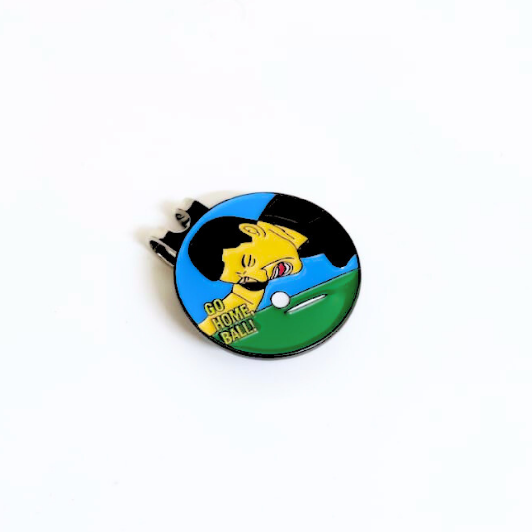 GolfBasic Go Home Ball Marker & Magnetic Cap Clip