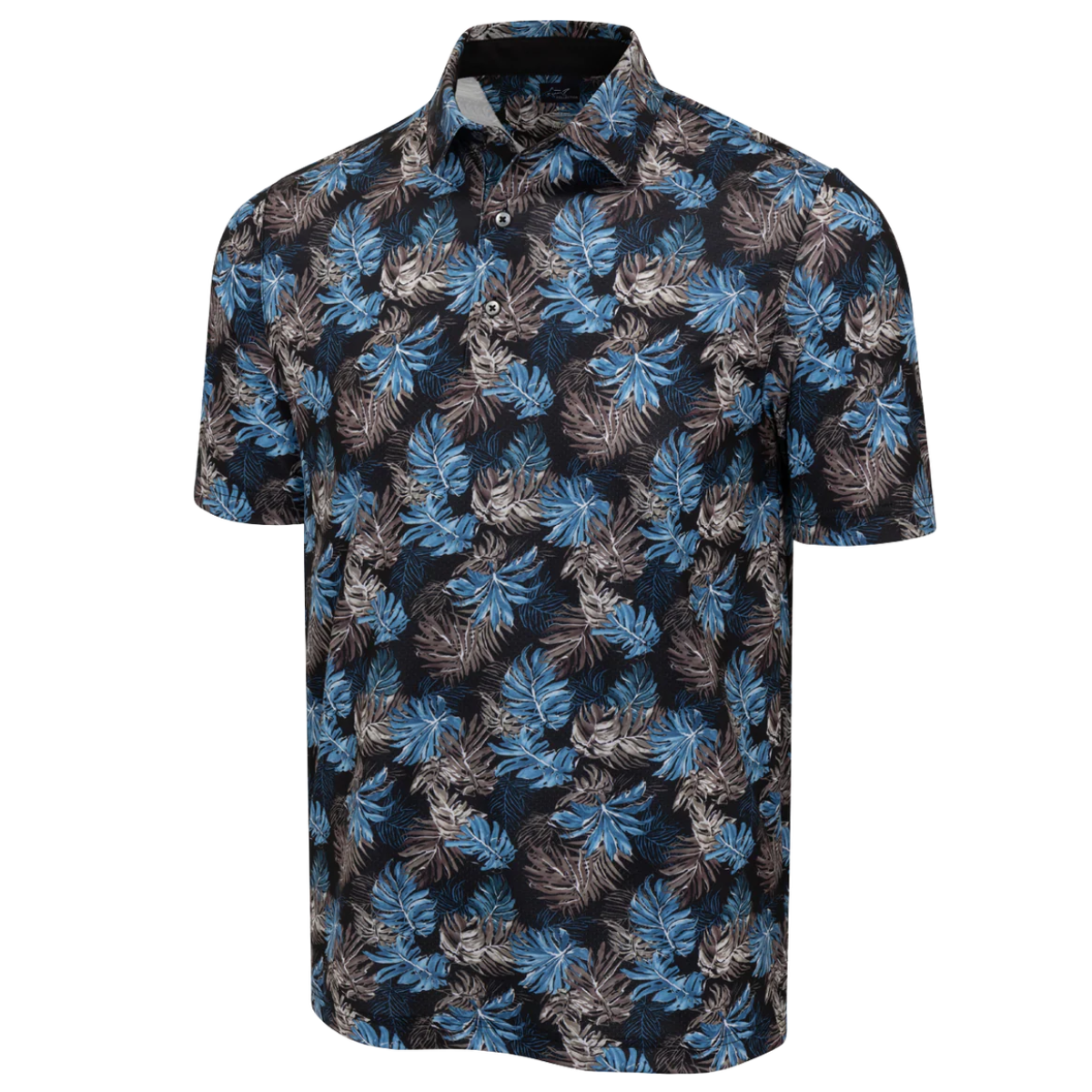 Greg Norman ML75 Leaf Printed Golf Polo for Men (US Size)