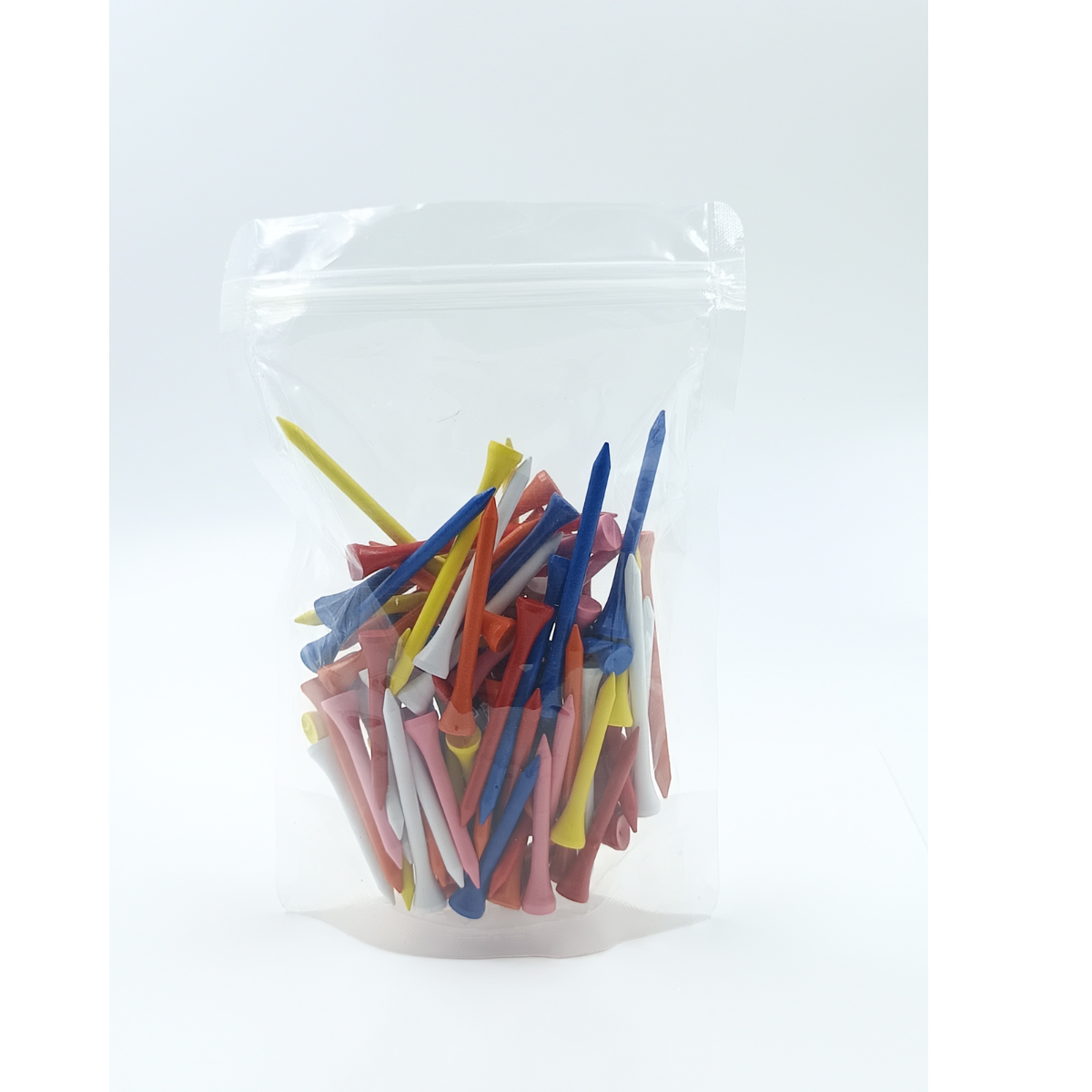 GolfBasic Mixed Wooden Tees (Pack of 100 Pcs)