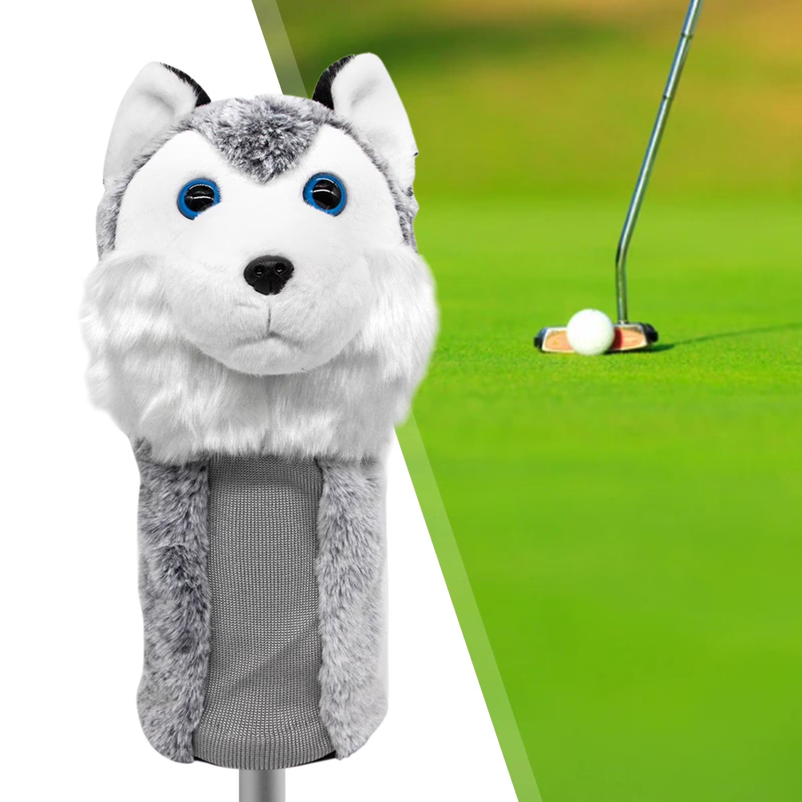 GolfBasic Wood Cover - Plush Husky