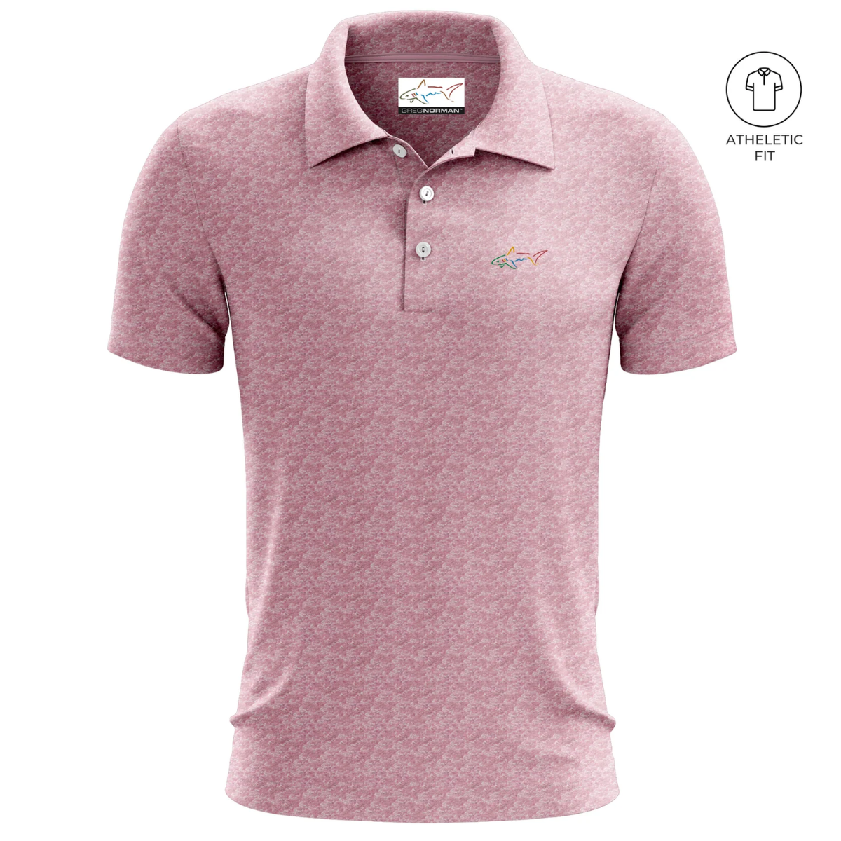 Greg Norman Men’s Blush Fairway Golf Athletic Fit Polo (US Size)