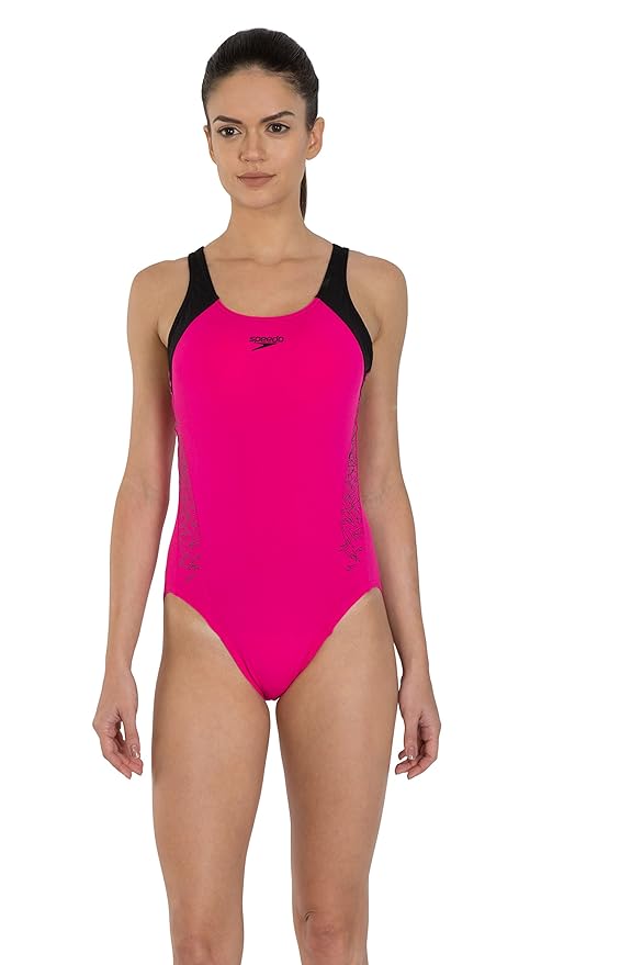 Speedo Women's Endurance+ Boom Splice Racerback One Piece Swimwear