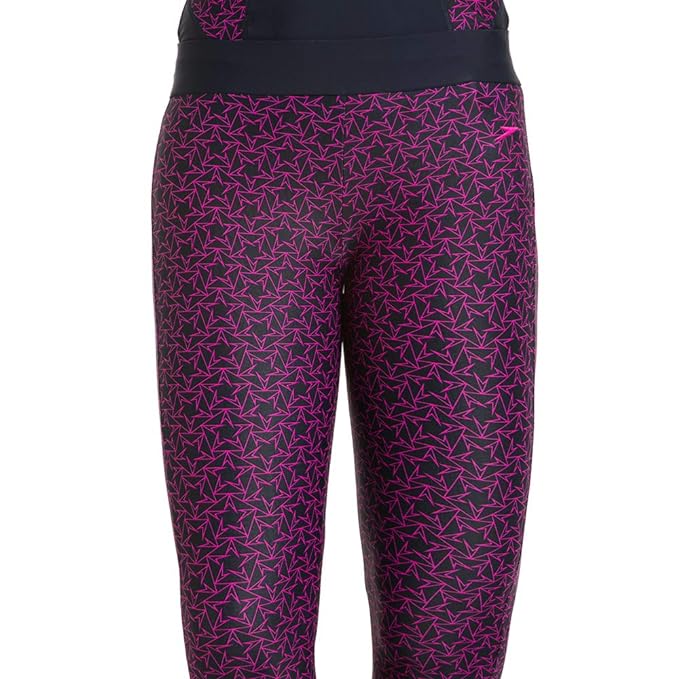 Speedo Women's Printed Contrast Swim Capri