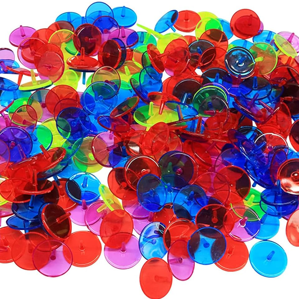 GolfBasic Premium Assorted Color Crystal Plastic Ball Markers