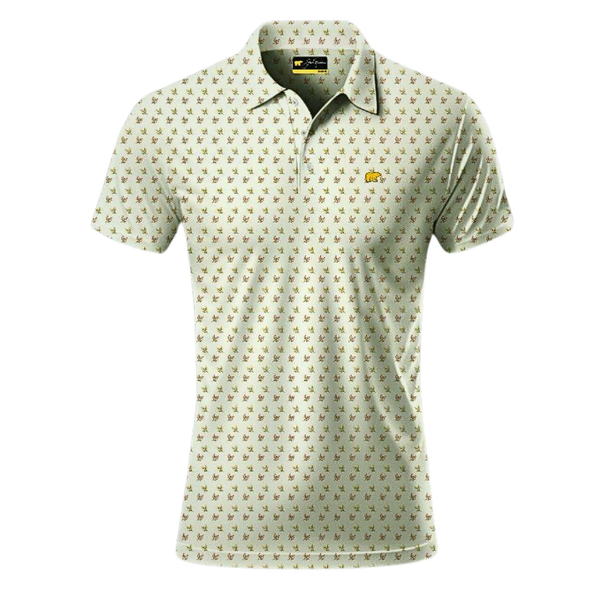 Jack Nicklaus Men's Delicate Floral Pattern Golf Polo T-Shirt