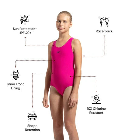 Speedo Girl's Endurance Lycra Racerback Swimwear